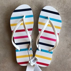 Cute Striped Flip Flops